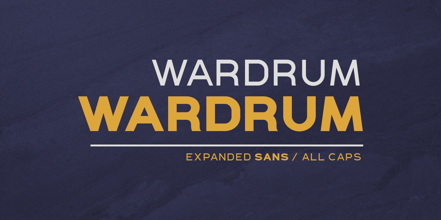 Пример шрифта Wardrum #1